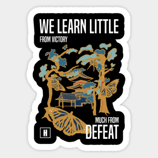 We learn little from victory much from defeat RECOLOR 4 Sticker